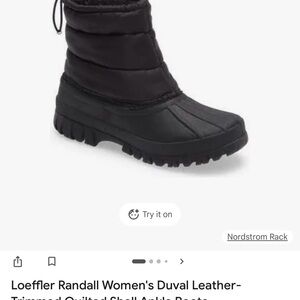 Loeffler Randall Black Quilted Winter Boots